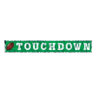 Beistle Metallic Touchdown Fringe Banner In Green