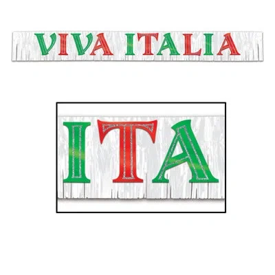 Beistle Metallic Viva Italia Banner In Multicolor