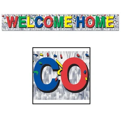 Beistle Metallic Welcome Home Fringe Banner In Multicolor