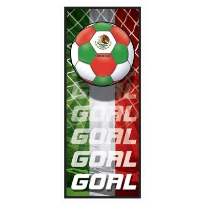 Beistle Mexico Soccer Door Covers, All-weather Decorations With Mexican Football Graphic & “goal” Design, Dé In Multicolor