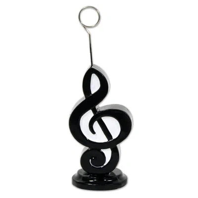 Beistle Musical Note Photo/balloon Holder In Silver