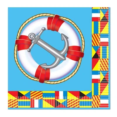 Beistle Nautical Beverage Napkins In Multicolor