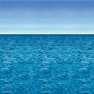 Beistle Ocean & Sky Backdrop - 4' X 30' - Pack Of 6 In Blue