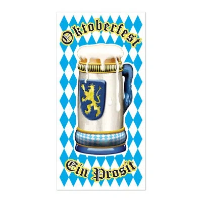 Beistle Oktoberfest Door Cover - 5' X 30" - Pack Of 12 In Multicolor