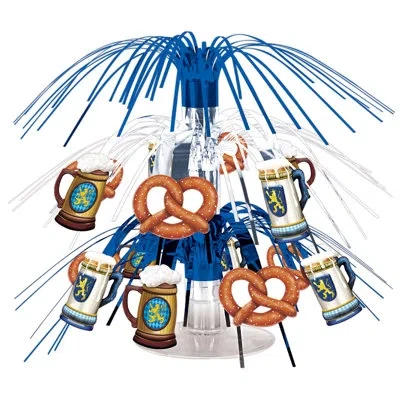 Beistle - Oktoberfest Mini Cascade Centerpiece - Multicolor - 12 Pieces