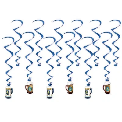 Beistle Oktoberfest Whirls - 17â½"-33â¾" - Pack Of 6 In Multicolor