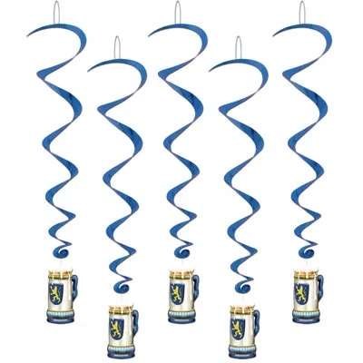 Beistle Oktoberfest Whirls - 3' 4" - Pack Of 6 In Multicolor