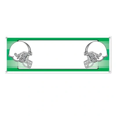 Beistle Opposing Helmets Sign Banner In Green