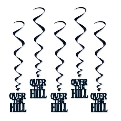 Beistle Over The Hill Whirls - Pack Of 6 In Black