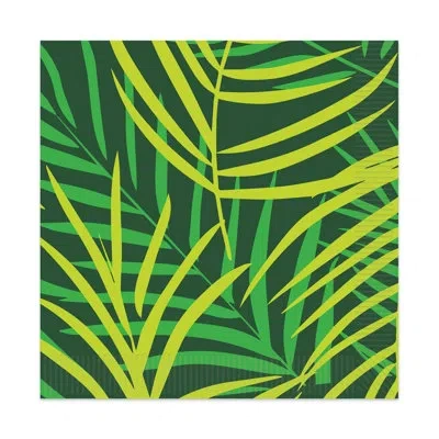Beistle Palm Leaf Luncheon Napkins In Green