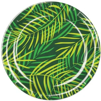 Beistle Palm Leaf Plates - 9" - Pack Of 12 In Multicolor