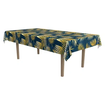 Beistle Palm Leaf Tablecover - 54" X 108" - Pack Of 12 In Multicolor