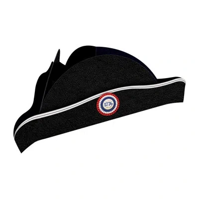 Beistle Patriot Tricorn Hat – Colonial Revolutionary Costume Hat, One Size Fits Most Adults, Boardstock Head In Black