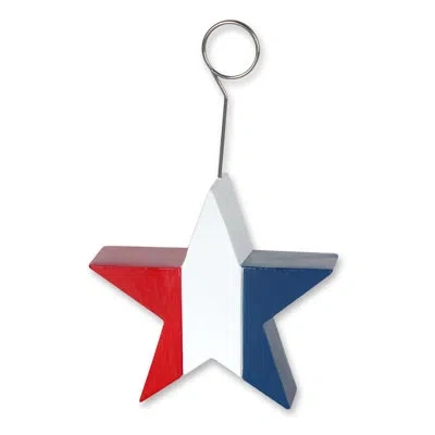 Beistle Patriotic Star Photo/balloon Holder In Multicolor