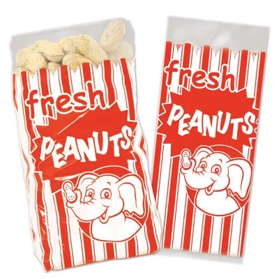 Beistle Peanut Bags - 4" X 9â½" X 2" - Pack Of 12 In Multicolor