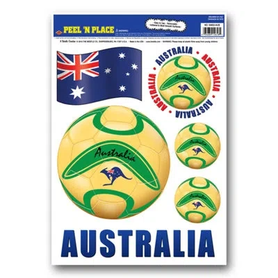 Beistle Peel 'n Place - Australia - 12" X 17" Sh - Pack Of 12 In Multicolor