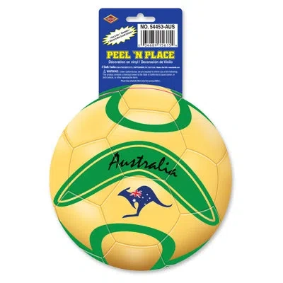 Beistle Peel 'n Place - Australia - 5â¼" Sh - Pack Of 12 In Blue;green;yellow
