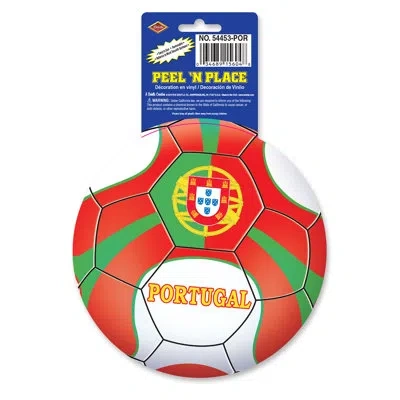 Beistle Peel 'n Place - Portugal - 5â¼" Sh - Pack Of 12 In Blue;white;red