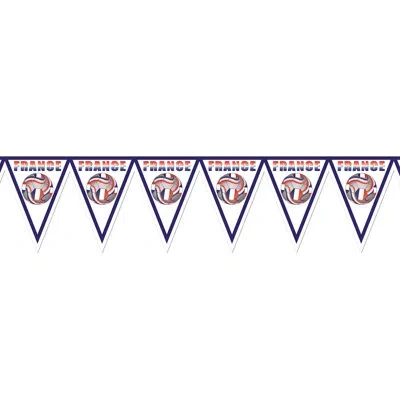 Beistle Pennant Banner - France - 11" X 7' 4" - Pack Of 6 In Multicolor