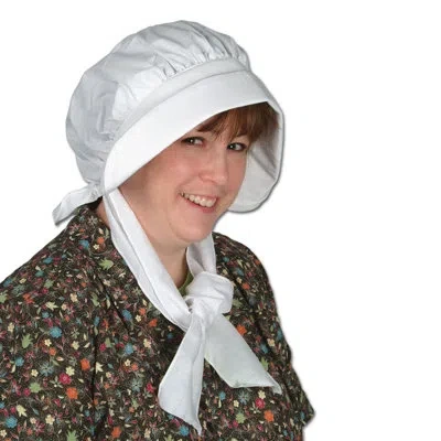 Beistle Pilgrim Bonnet - Pack Of 12 In White