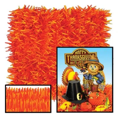 Beistle Pkgd Fringed Tissue Mats In Gold