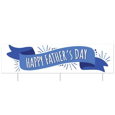 Beistle Plas Jumbo Happy Father's Day Yard Sign In Blue