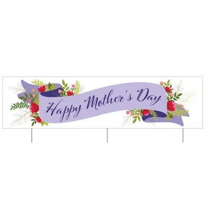 Beistle Plas Jumbo Happy Mother's Day Yard Sign In Multicolor