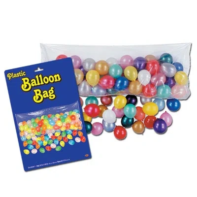 Beistle Plastic Balloon Bag - 6' 8" - Pack Of 12 In Multicolor