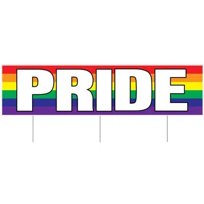 Beistle Plastic Jumbo Pride Yard Sign In Multicolor