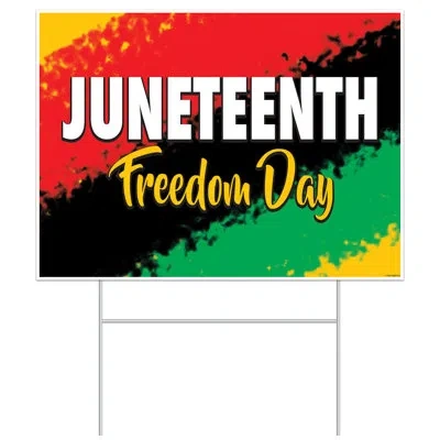 Beistle Plastic Juneteenth Yard Sign In Multicolor