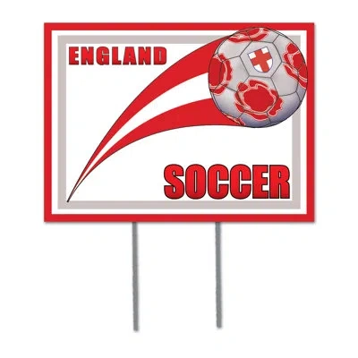 Beistle Plastic Yard Sign - England In Multicolor