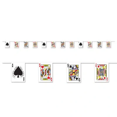 Beistle Playing Card Pennant Banner In Multicolor