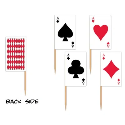 Beistle Playing Card Picks - 2â½" - Pack Of 12 In Multicolor