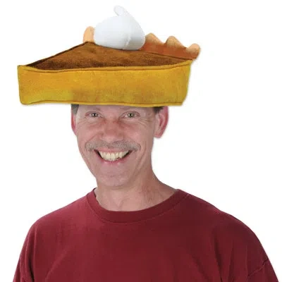 Beistle Plush Pumpkin Pie Hat - Pack Of 6 In Brown