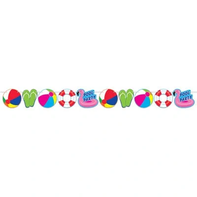Beistle Pool Party Streamer - Pack Of 12 In Multicolor