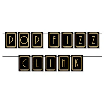Beistle Pop, Fizz, Clink Streamer In Black