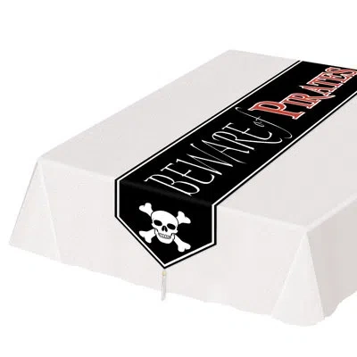 Beistle Printed Beware Of Pirates Table Runner In Multicolor