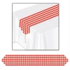 Beistle Printed Gingham Table Runner In Red