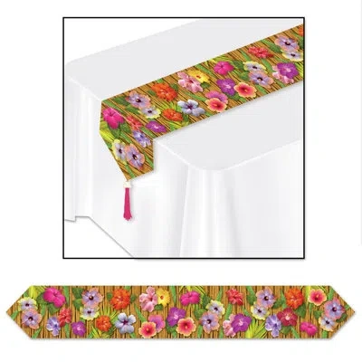 Beistle Printed Luau Table Runner In Multicolor
