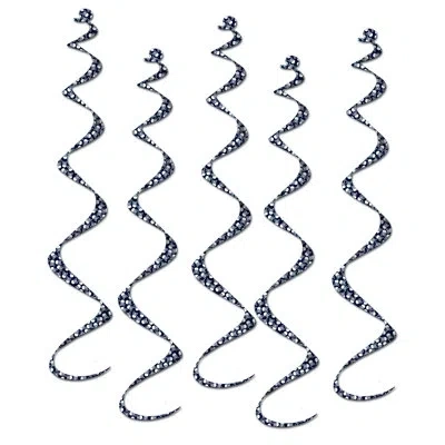 Beistle Printed Pirate Twirly Whirlys In Black
