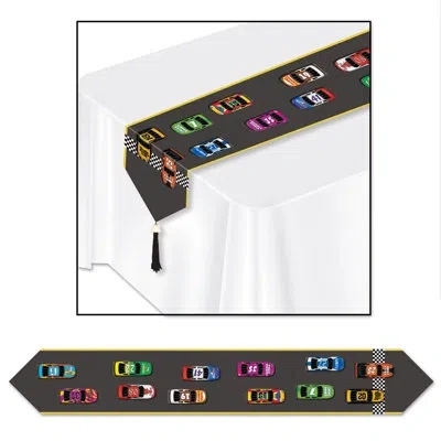 Beistle Printed Racing Table Runner In Multicolor