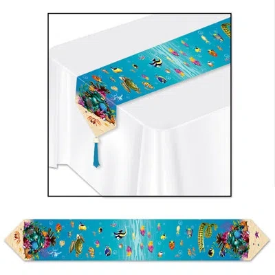 Beistle Printed Under The Sea Table Runner In Multicolor