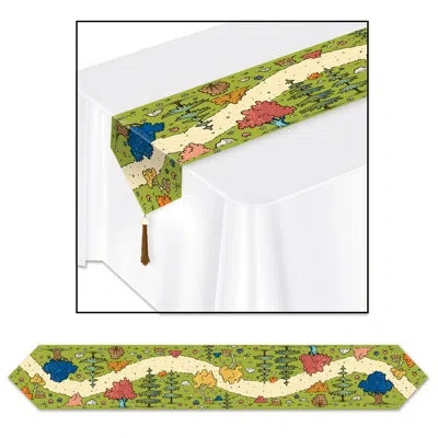 Beistle Printed Woodland Friends Table Runner In Multicolor