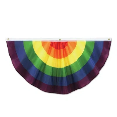 Beistle Rainbow Fabric Bunting - 4' - Pack Of 6 In Multicolor