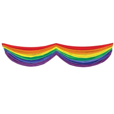 Beistle Rainbow Fabric Bunting - 5' 10" - Pack Of 6 In Multicolor