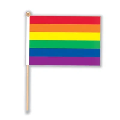 Beistle Rainbow Flag - Fabric - 6" - Pack Of 12 In Multicolor