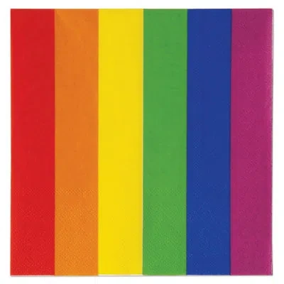 Beistle Rainbow Luncheon Napkins - Pack Of 12 In Multicolor