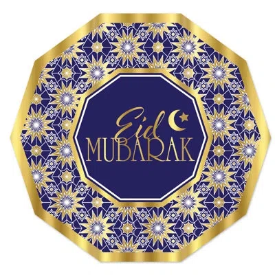 Beistle Ramadan Decagon Plates - 9" - Pack Of 12 In Multicolor