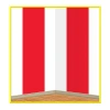 Beistle Red & White Stripes Backdrop In Multicolor