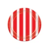 Beistle Red & White Stripes Plates In Multicolor